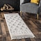 Nuloom Ansley Moroccan Lattice Tassel Area Rug 2ft x 6ft KKLR12B-206 - alternate 1
